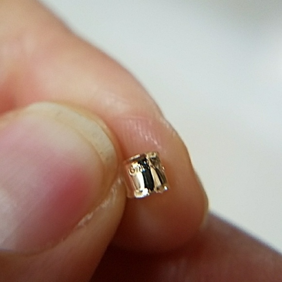 14k Yellow Solid Gold Round Evil Eye Pendant - Picture 4 of 9